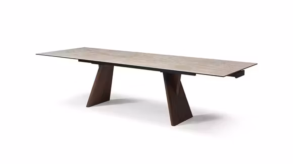 Masa extensibila Arane ceramica Bej + Walnut 180(260)X100