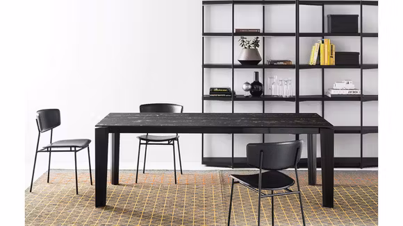 Masa extensibila Delta Calacatta Black Marble 180(240)x90