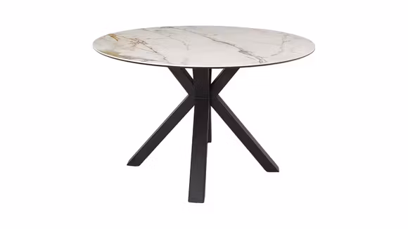 Masa rotunda Duna Ceramica Gloss Golden Carrarra 119.5x76 cm