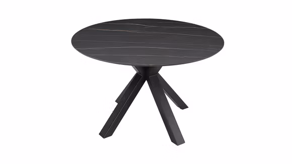 Masa rotunda Duna Ceramica Matte Golden Black 119.5x76 cm