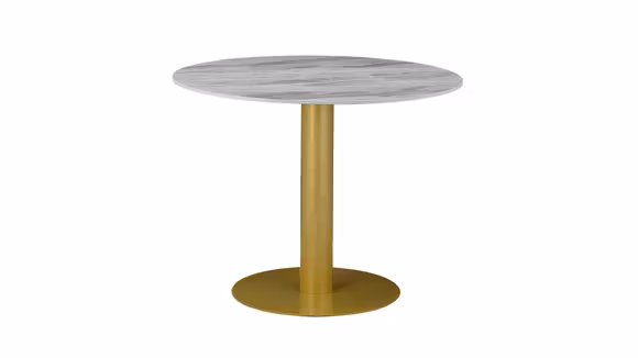 Masa rotunda Marrianne Piatra Gri Sinterizata/Picior Golden Powder 100x75 cm