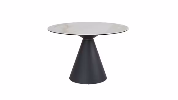 Masa rotunda Sarria Ceramica Glossy White/Beige 115 cm