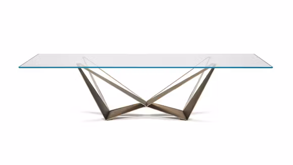 Masa Skorpio Bronze + Clear Glass 240x120 cm