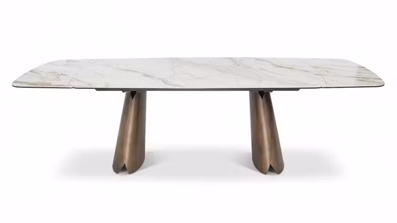 Masa Extensibila Norah Ceramica Gloss Golden Carrarra 180(260)x100