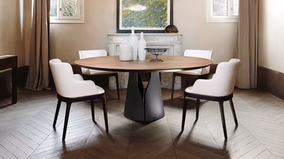 Masa Giano Wood Walnut Canaletto/Titanium 160 cm