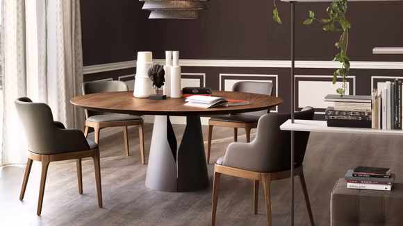 Masa Giano Wood Walnut Canaletto/Titanium 180 cm