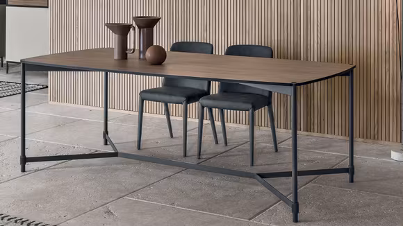Masa Tower Anthracite/CDF Noce Ambra 220x110 cm