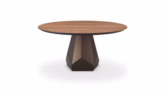 Masa rotunda Zermatt Wood Walnut Canaletto 160 cm