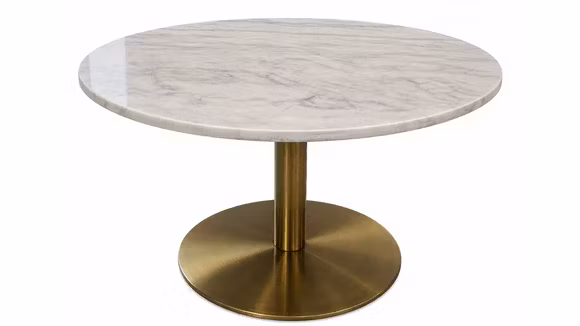 Masuta de cafea Corby White/Gold 80 cm