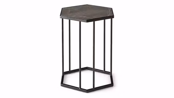 Masuta de cafea Renee Matt Black/Ceramic Bronze 40x34.5, produs expus, cu design modern.
