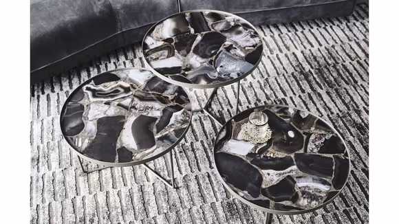 Masuta de cafea rotunda Billy Keramik Titanium/Zefiro 100 cm