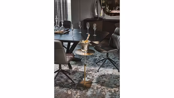 Masuta de cafea rotunda Step Brushed Brass