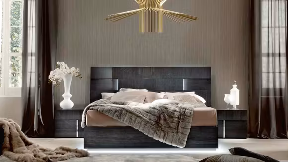 Pat Montecarlo cu LED Gray Koto High Gloss 180x200