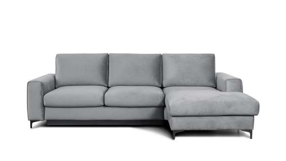 Canapea de colt extensibila Bella Piano Light Grey S3, dreapta