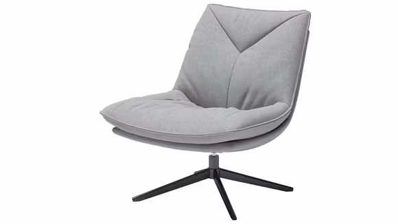 Fotoliu rotativ Moon textil boucle Grey