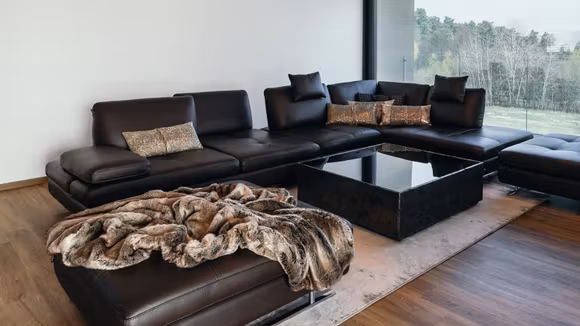 Canapea de colt Luna Piele Torello Marrone, dreapta