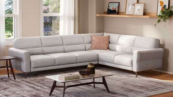 Canapea de colt Accogliente Atena Grey, dreapta