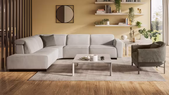 Canapea de colt Modus Sfinge Light Grey, stanga