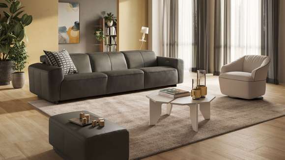 Canapea liniara Modus Piele Madison Dove