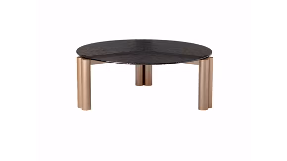 Masuta cafea Nera Wavy Brown/Lux Bronze 110x113.5