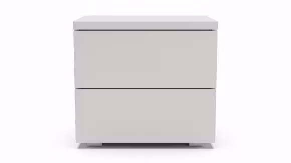 Noptiera Nilo cu 2 sertare, in finisaj Tele Opaco, cu design simplu si elegant pentru dormitor.
