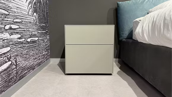 Noptiera Fil 2 sertare Nobilitato Liscio Platino