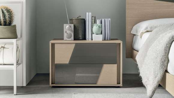 Noptiera Kross Sand Oak/Gloss Smoke Glass