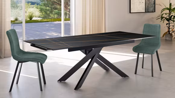 Masa extensibila Ares Ceramico Marmo Nero