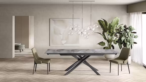 Masa extensibila Cross Ceramico Marmo Grigio