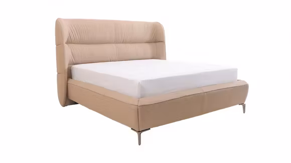 Pat Bacall cu lada depozitare 180x200 piele Beige