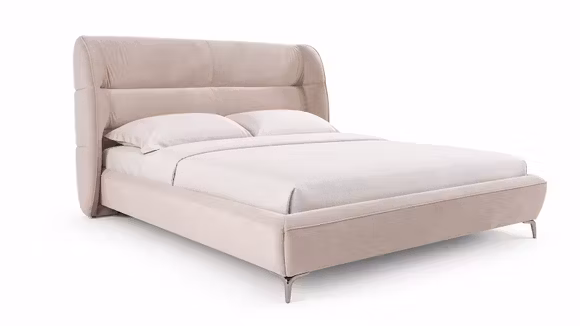 Pat Bacall cu lada depozitare 180x200 textil Meg Beige