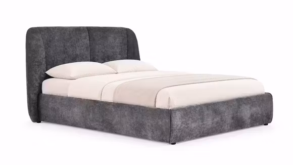 Pat Brayden cu lada depozitare textil Reverb Grey 160x200