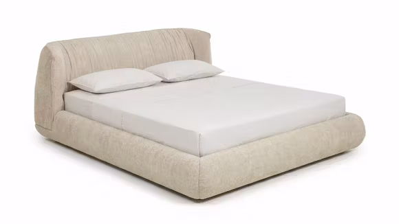 Pat Cristobal cu lada depozitare textil Bej 160x200