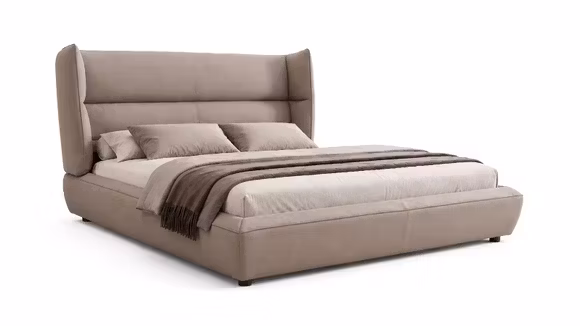 Pat cu lada electrica Merida 180x200 Piele Gri