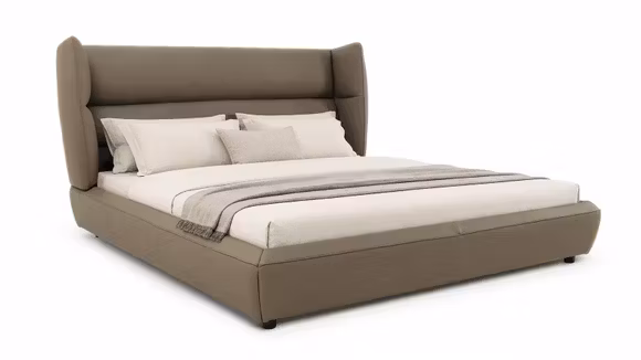Pat cu lada electrica Merida 180x200 Piele Olive