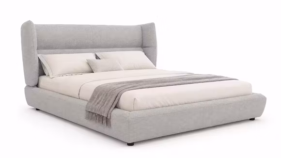 Pat cu lada electrica Merida 180x200 textil Field Grey