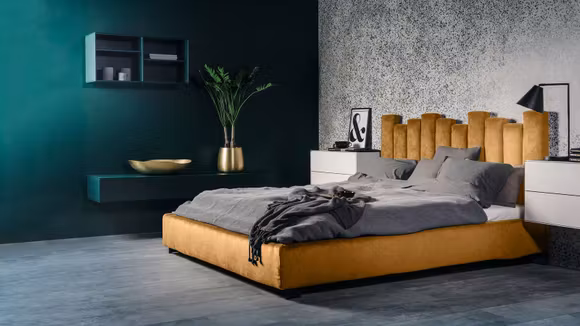 Pat Tiramisu textil Trapani Mustard 140x200