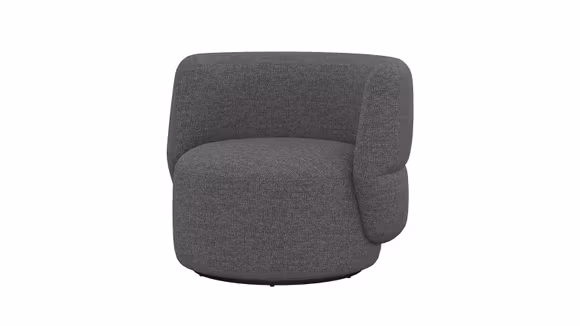 Fotoliu rotativ Pollo textil Slate Grey, produs expus, cu design elegant si aspect vizual inedit.