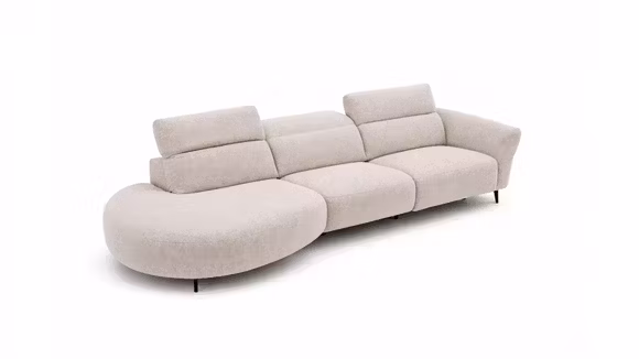 Canapea cu sezlong si recliner Lira textil Verona, stanga