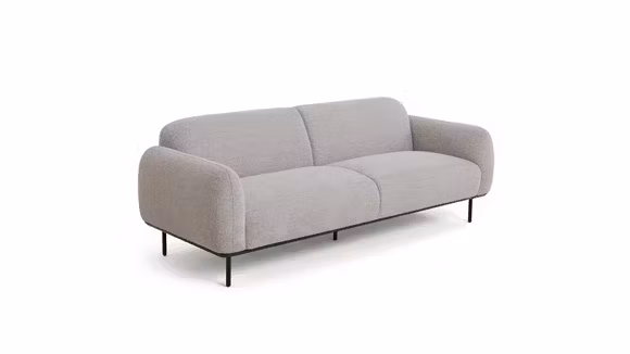 Canapea liniara Jimmy cu 3 locuri, Textil Milan Grey