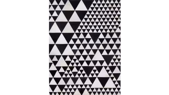 Covor Pyramid White Black