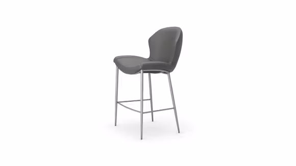 Scaun de bar Rachel ML A piele Smoke