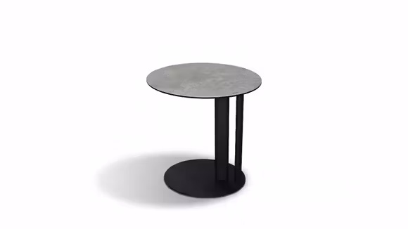 Masuta de cafea Ricardo cu top din ceramica KL-137, blat de sticla si structura metalica Black, cu design modern pentru living.