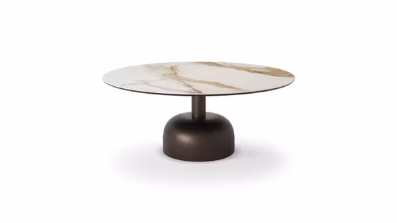 Masa Ritz Lounge ceramica Matt Golden 158 cm