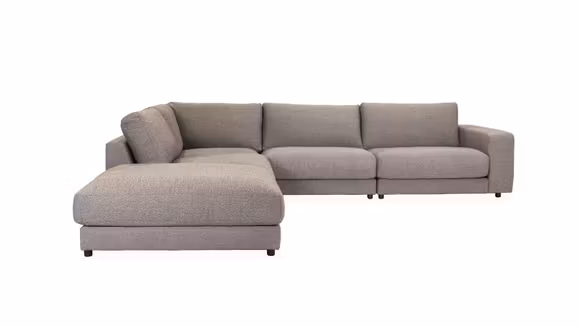 Canapea de colț modulară High End, finisaj textil Salt’n’Pepper Grey, stanga