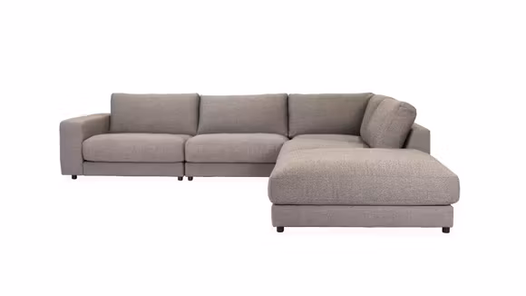 Canapea de colț modulară High End, finisaj textil Salt’n’Pepper Grey, partea dreaptă