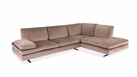 Canapea de colt Luna textil Selma Tortora, dreapta