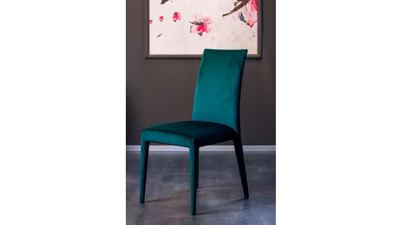 Scaun Anais Venice Forest Green, produs expus, cu design simplu si modern pentru dining sau living.