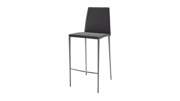 Scaun de bar Aida piele Matt Grey