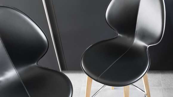 Scaun de bar Basil W piele